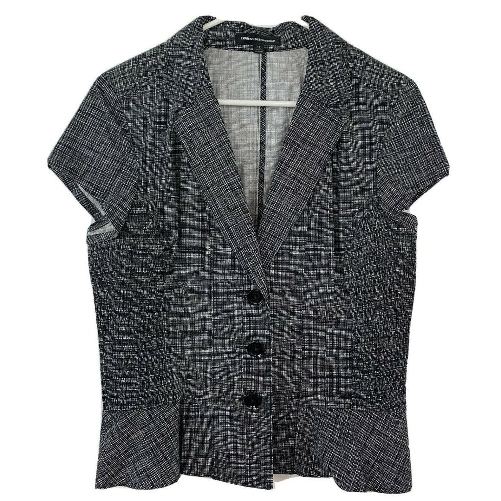 Express Womens Cropped Blazer Small Fitted Blouse